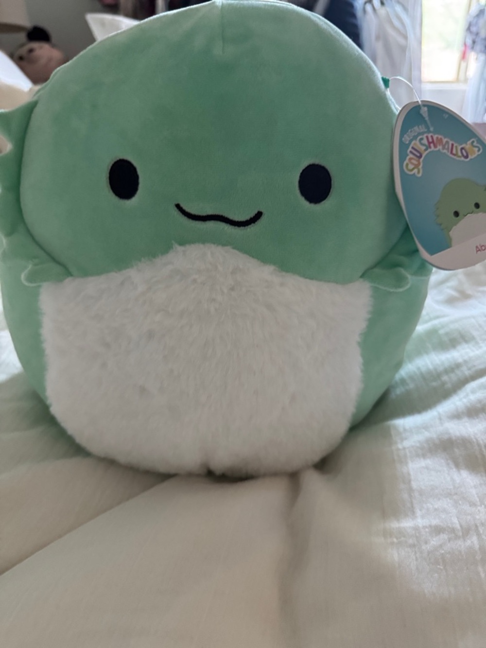 Squishmallows Bearded Dragon Abe Plush - Mint & White Soft Toy NWT 2021 release